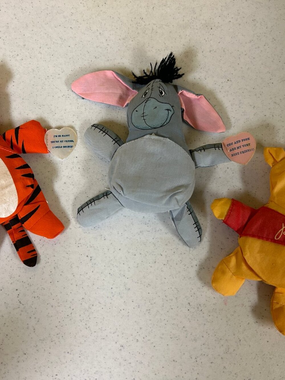 Set of (3) 5" Vintage Disney Magic Puffet Stuffets - Pooh Tigger and Eeyore